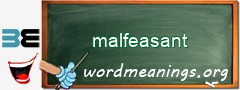 WordMeaning blackboard for malfeasant